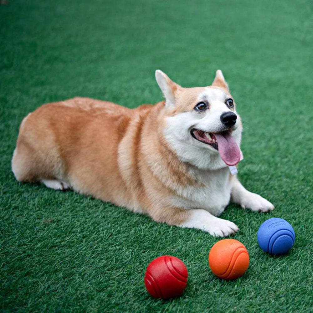 Dog Bouncy Rubber Solid Ball Resistance to Dog Chew Toys