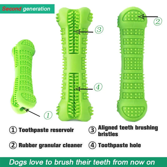 Soft Rubber Dog Toothbrushes Puppy Chew Toys