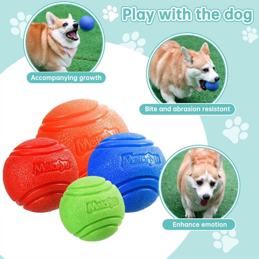 Dog Bouncy Rubber Solid Ball Resistance to Dog Chew Toys