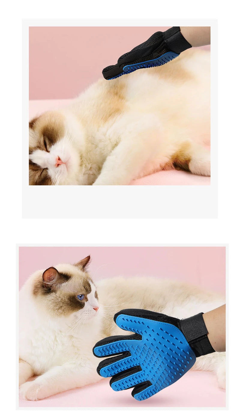 Pet Glove Cat Grooming Hair Deshedding Brush