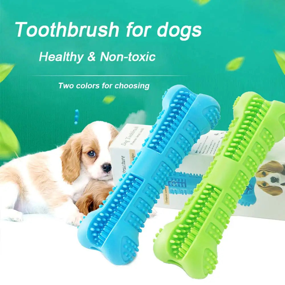 Soft Rubber Dog Toothbrushes Puppy Chew Toys