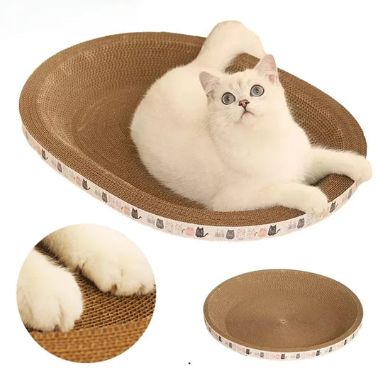 Corrugated Cat Scratcher Cat Scrapers Round Oval Grinding Claw Toys