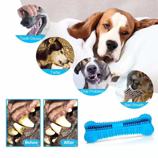 Soft Rubber Dog Toothbrushes Puppy Chew Toys