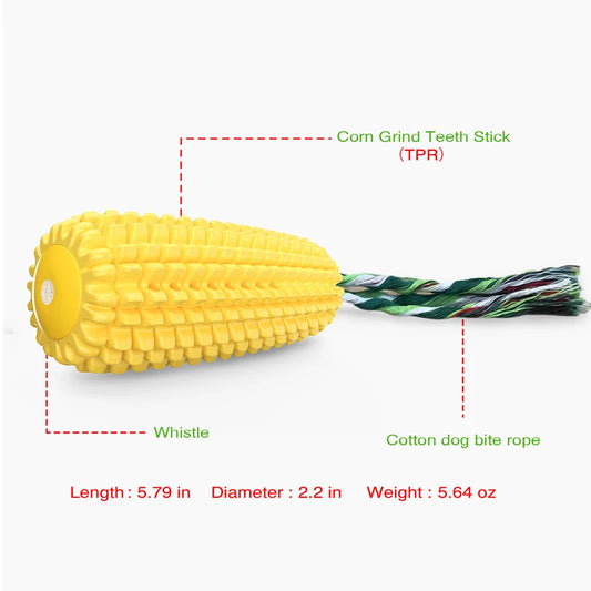 Corn Chew Dog Toy Outdoor Interactive Tooth Clean Bite Resistant Toys