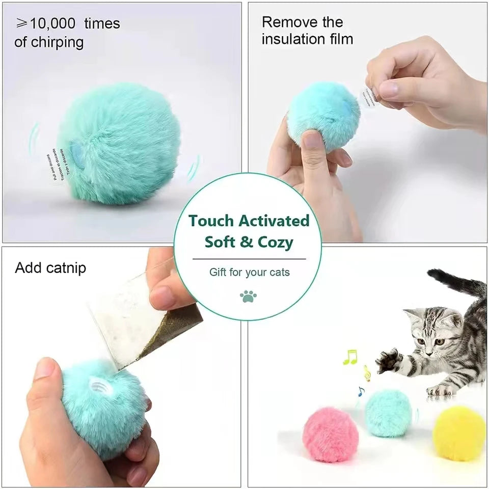 Interactive Ball Plush Electric Catnip Training Toy