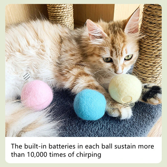 Interactive Ball Plush Electric Catnip Training Toy