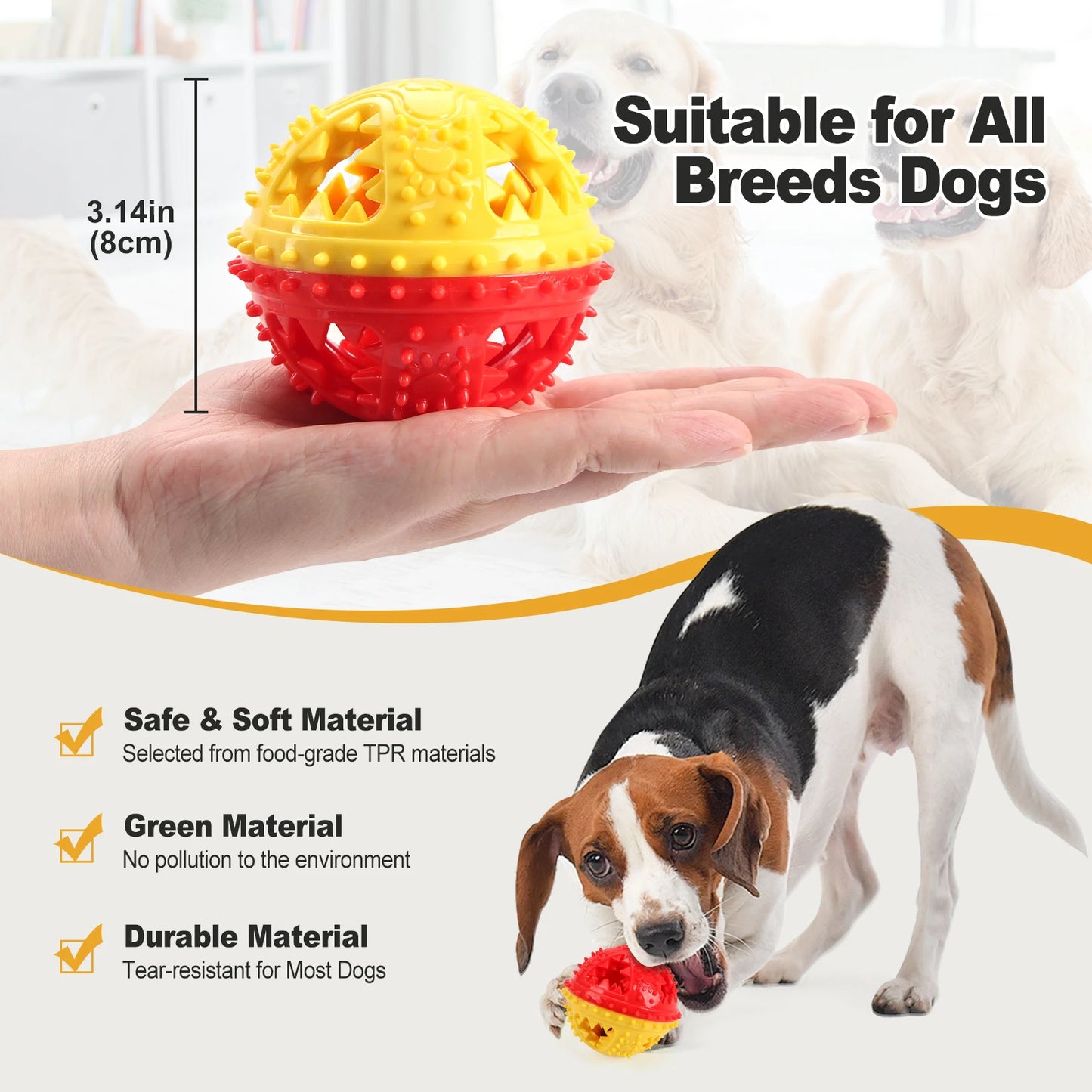 Dog Chew Toys Grinding Teeth Sound Ball Toys