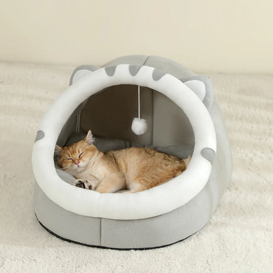 Super Cat Bed Warm Pet House Kitten Cave Cushion