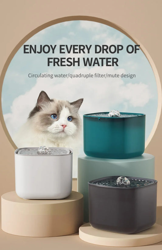 3L Cat Water Fountain Auto Recirculate Filter