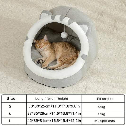 Super Cat Bed Warm Pet House Kitten Cave Cushion